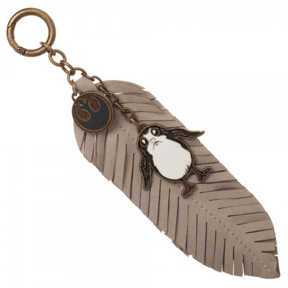 Star Wars PORG Feather Keychain Key Chain PU Leather Metal OFFICIAL Episode 8